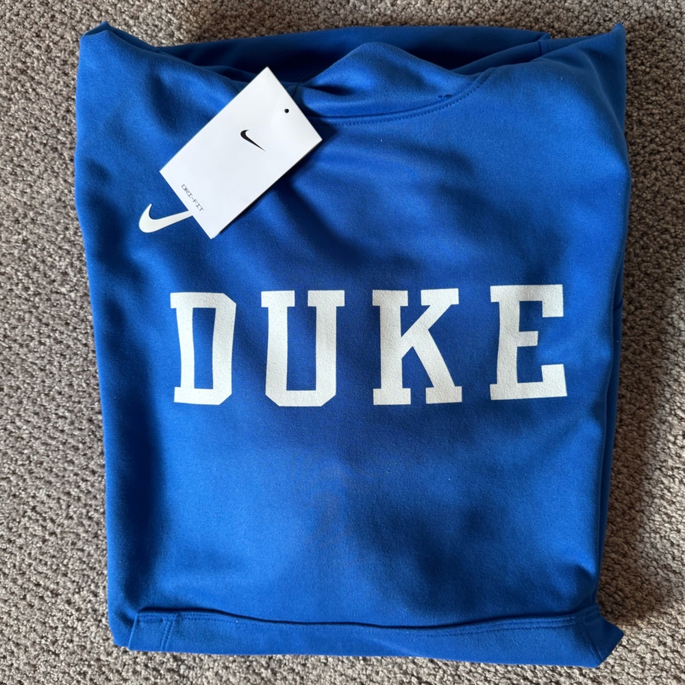 Team Issued Nike Duke Men's Basketball Short Sleeve Hoodie